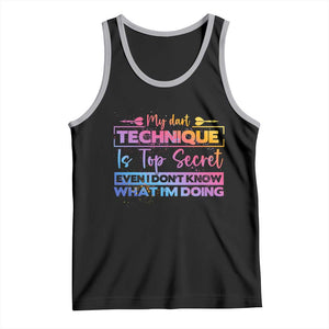 My Dart Technique Is Top Secret Tank Top Funny Dartist Gift TS12 Black Athletic Heather Print Your Wear