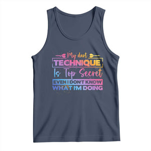 My Dart Technique Is Top Secret Tank Top Funny Dartist Gift TS12 Navy Print Your Wear