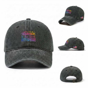 My Dart Technique Is Top Secret Washed Cotton Baseball Cap Funny Dartist Gift TS12 Washed Cap Universal Fit Dark Green Print Your Wear