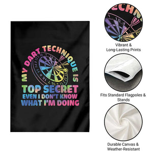 My Dart Technique Is Top Secret Garden Flag Vintage Tie Dye Dart Lover TS12 Print Your Wear