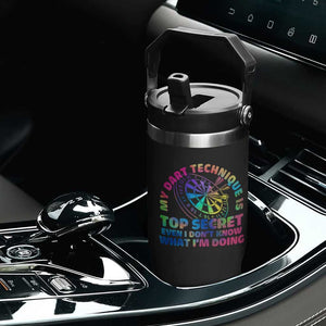 My Dart Technique Is Top Secret Flip Straw Tumbler Vintage Tie Dye Dart Lover TS12 Print Your Wear