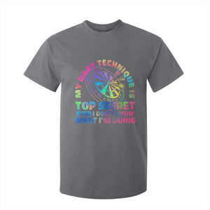 My Dart Technique Is Top Secret T Shirt For Kid Vintage Tie Dye Dart Lover TS12 Charcoal Print Your Wear