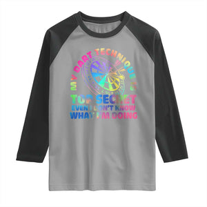 My Dart Technique Is Top Secret Raglan Shirt Vintage Tie Dye Dart Lover TS12 Sport Gray Black Print Your Wear