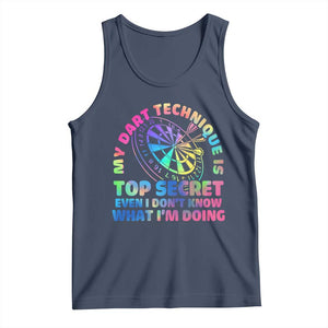 My Dart Technique Is Top Secret Tank Top Vintage Tie Dye Dart Lover TS12 Navy Print Your Wear
