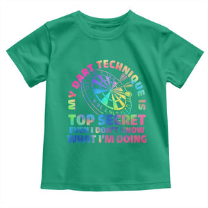 My Dart Technique Is Top Secret Toddler T Shirt Vintage Tie Dye Dart Lover TS12 Irish Green Print Your Wear