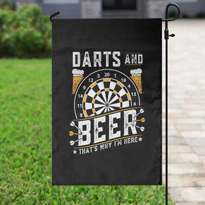 Darts And Beer That Is Why I Am Here Garden Flag Funny Pub Game Darts Lover Gift TS12 Print Your Wear