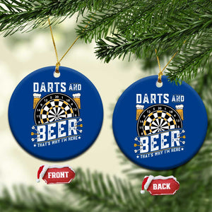 Darts And Beer That Is Why I Am Here Ceramic Ornament Funny Pub Game Darts Lover Gift TS12 1pc Blue Print Your Wear