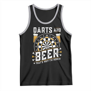 Darts And Beer That Is Why I Am Here Tank Top Funny Pub Game Darts Lover Gift TS12 Black Athletic Heather Print Your Wear
