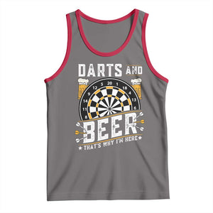 Darts And Beer That Is Why I Am Here Tank Top Funny Pub Game Darts Lover Gift TS12 Deep Heather Red Print Your Wear