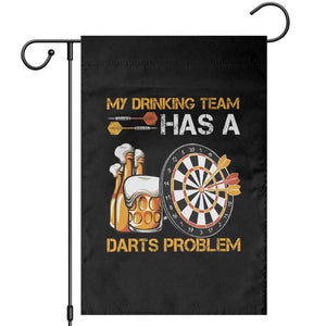 Funny Beer Drinking Darts Problem Garden Flag Dart Player Team Gift TS12 Black Print Your Wear