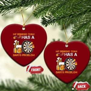Funny Beer Drinking Darts Problem Ceramic Ornament Dart Player Team Gift TS12 Print Your Wear