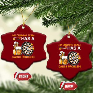 Funny Beer Drinking Darts Problem Ceramic Ornament Dart Player Team Gift TS12 Print Your Wear