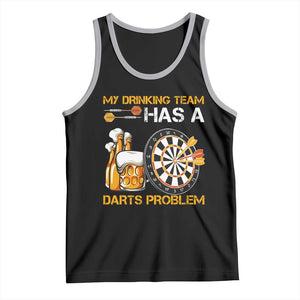 Funny Beer Drinking Darts Problem Tank Top Dart Player Team Gift TS12 Black Athletic Heather Print Your Wear