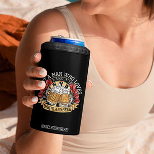 Just A Man Who Loves Darts And Beer 4 in 1 Can Cooler Tumbler Funny Dart Player TS12 Print Your Wear