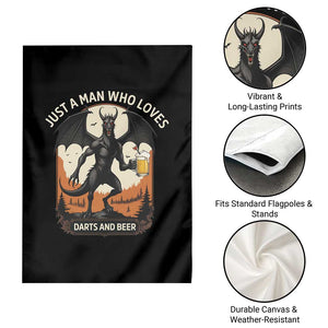 Funny Jersey Devil Loves Darts And Beer Garden Flag Cryptid Lover Gift TS12 Print Your Wear