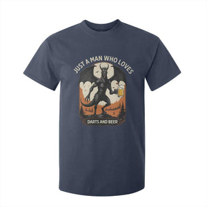 Funny Jersey Devil Loves Darts And Beer T Shirt For Kid Cryptid Lover Gift TS12 Navy Print Your Wear