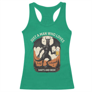 Funny Jersey Devil Loves Darts And Beer Racerback Tank Top Cryptid Lover Gift TS12 Irish Green Print Your Wear
