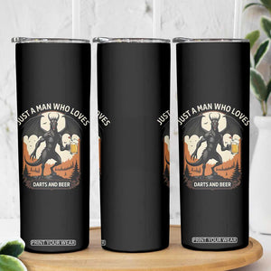 Funny Jersey Devil Loves Darts And Beer Skinny Tumbler Cryptid Lover Gift TS12 Print Your Wear