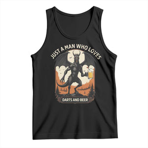 Funny Jersey Devil Loves Darts And Beer Tank Top Cryptid Lover Gift TS12 Black Print Your Wear
