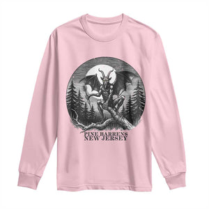 Jersey Devil Playing Dart Long Sleeve Shirt Gothic Horror Gift Pine Barrens New Jersey TS12 Light Pink Print Your Wear