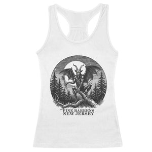 Jersey Devil Playing Dart Racerback Tank Top Gothic Horror Gift Pine Barrens New Jersey TS12 White Print Your Wear