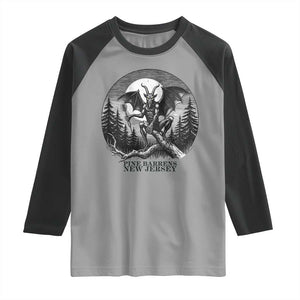 Jersey Devil Playing Dart Raglan Shirt Gothic Horror Gift Pine Barrens New Jersey TS12 Sport Gray Black Print Your Wear