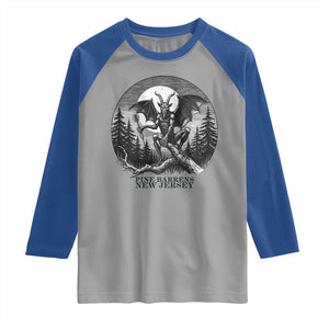 Jersey Devil Playing Dart Raglan Shirt Gothic Horror Gift Pine Barrens New Jersey TS12 Sport Gray Royal Print Your Wear