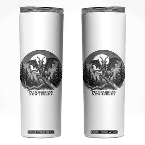 Jersey Devil Playing Dart Skinny Tumbler Gothic Horror Gift Pine Barrens New Jersey TS12 White Print Your Wear