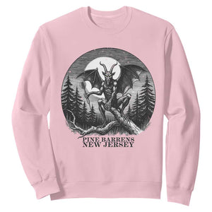 Jersey Devil Playing Dart Sweatshirt Gothic Horror Gift Pine Barrens New Jersey TS12 Light Pink Print Your Wear