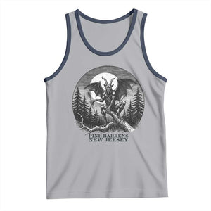 Jersey Devil Playing Dart Tank Top Gothic Horror Gift Pine Barrens New Jersey TS12 Athletic Heather Navy Print Your Wear