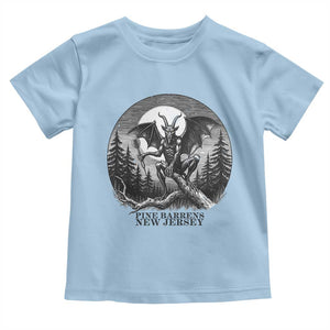 Jersey Devil Playing Dart Toddler T Shirt Gothic Horror Gift Pine Barrens New Jersey TS12 Light Blue Print Your Wear