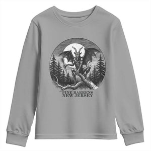 Jersey Devil Playing Dart Youth Sweatshirt Gothic Horror Gift Pine Barrens New Jersey TS12 Sport Gray Print Your Wear