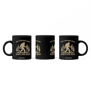 Funny Bigfoot Just A Man Who Loves Darts And Beer Gift Coffee Mug TS12 Print Your Wear