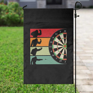 Funny Bigfoot Dart Player Crytid Sunset Retro Vintage Garden Flag Dartist Gift TS12 Print Your Wear
