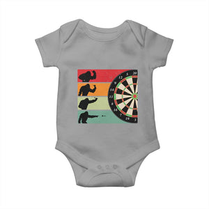 Funny Bigfoot Dart Player Crytid Sunset Retro Vintage Baby Onesie Dartist Gift TS12 Sport Gray Print Your Wear