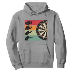 Funny Bigfoot Dart Player Crytid Sunset Retro Vintage Hoodie Dartist Gift TS12 Sport Gray Print Your Wear