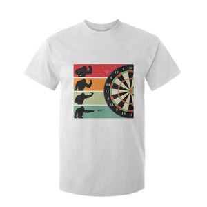 Funny Bigfoot Dart Player Crytid Sunset Retro Vintage T Shirt For Kid Dartist Gift TS12 White Print Your Wear