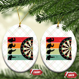 Funny Bigfoot Dart Player Crytid Sunset Retro Vintage Ceramic Ornament Dartist Gift TS12 Print Your Wear