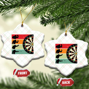 Funny Bigfoot Dart Player Crytid Sunset Retro Vintage Ceramic Ornament Dartist Gift TS12 Print Your Wear