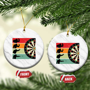 Funny Bigfoot Dart Player Crytid Sunset Retro Vintage Ceramic Ornament Dartist Gift TS12 1pc White Marble Print Your Wear