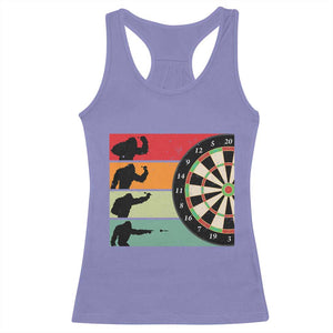 Funny Bigfoot Dart Player Crytid Sunset Retro Vintage Racerback Tank Top Dartist Gift TS12 Violet Print Your Wear