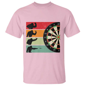 Funny Bigfoot Dart Player Crytid Sunset Retro Vintage T Shirt Dartist Gift TS12 Light Pink Print Your Wear
