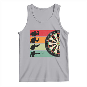 Funny Bigfoot Dart Player Crytid Sunset Retro Vintage Tank Top Dartist Gift TS12 Athletic Heather Print Your Wear