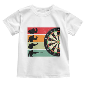Funny Bigfoot Dart Player Crytid Sunset Retro Vintage Toddler T Shirt Dartist Gift TS12 White Print Your Wear