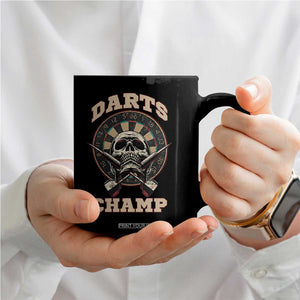 Darts Player Champion Coffee Mug Skull Dartboard Retro Style TS12 Print Your Wear