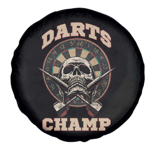 Darts Player Champion Spare Tire Cover Skull Dartboard Retro Style TS12 Print Your Wear