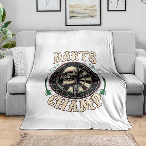 Skull Dartboard Retro Vintage Throw Blanket Darts Player Champion Gift TS12 Print Your Wear