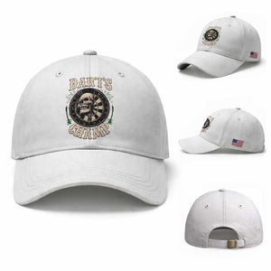 Skull Dartboard Retro Vintage Baseball Cap Darts Player Champion Gift TS12 Baseball Cap Universal Fit White Print Your Wear