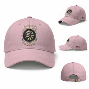 Skull Dartboard Retro Vintage Baseball Cap Darts Player Champion Gift TS12 Baseball Cap Universal Fit Light Pink Print Your Wear
