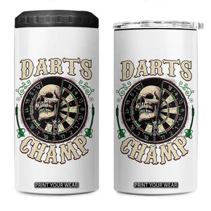 Skull Dartboard Retro Vintage 4 in 1 Can Cooler Tumbler Darts Player Champion Gift TS12 One Size: 16 oz White Print Your Wear